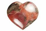 Polished Triassic Petrified Wood Heart - Madagascar #194909-1